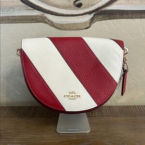 Coach | Red and White Ellen Crossbody Bag